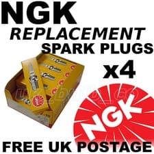 Image of 4x NGK Replacement SPARK PLUGS RENAULT CLIO 2 1.6 lt 16 VALVE 01-->05 No. 4619