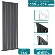 Image of Horizontal Vertical Designer Radiator Oval Column Flat Panel Central Heating
