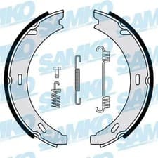Image of Brake Shoe Set, parking brake 84729 SAMKO for MERCEDES-BENZ PORSCHE CHRYSLER