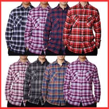 Image of Mens Lumberjack Check Shirts Long Sleeve Flannel Work Casual Button Shirt S -6XL