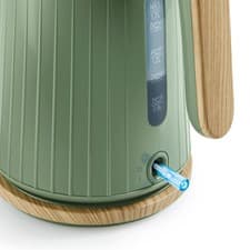 Image of Scandi Green Fast Boil Kettle 1.7L Wood Effect Electric Jug