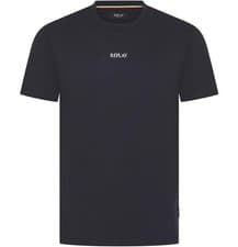 Image of Replay T-Shirt Mens Printed Logo Crew Neck Cotton Tee in Navy Blue