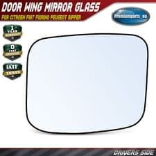 Image of Manual Wing Mirror Glass Drivers Side for Citroen Fiat Fiorino Peugeot Bipper 