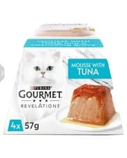 Image of Purina Gourmet Revelations Mousse with Tuna Cat Food 24 x 57G