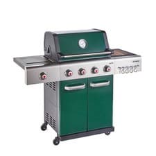 Image of Outback Jupiter - 4 Burner Gas Hybrid BBQ Grill with Side Burner - Green 370765