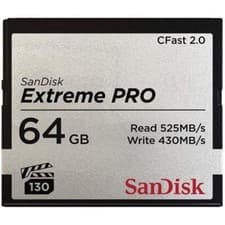 Image of SanDisk Extreme PRO CFast 2.0 525MBs Memory Card 64GB SDCFSP-064G-G46D