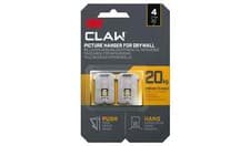Image of 3m Claw 20kg Picture Hanger for Drywall - Pack of 4