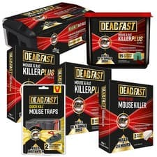Image of Deadfast Mouse & Rat Killer Sachets Blocks Bait Station Traps Rodent Poison