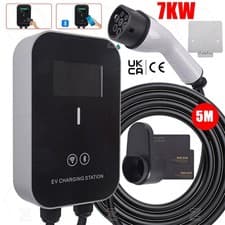 Image of 32A 7KW 7000W EV Charger Type 2 Electric Car Charging Station With 5M Cable 230V