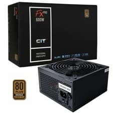 Image of CIT 600W FX Pro 80 Plus PSU Power Supply Active PFC 8-Pin 12V  2x PCI-E 14cm Fan