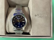 Image of New Ladies Rotary ‘Oxford’ & steel date / stone Quartz Watch LB05092/05 *no box