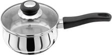 Image of Judge Vista Stainless Steel 16cm Large Saucepan 1L with Vented Glass Lid