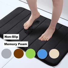 Image of Bathroom Mat Shower Bath Non Slip Memory Foam Rug Soft Absorbent Water Door Mat