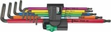 Image of Wera 024480 967/9 TX XL 9 Piece Multi Colour Long Ball End Torx Key Set T8-T40