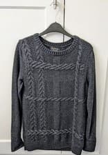 Image of Barbour Women's Winter Tartan Jumper Grey Size 10