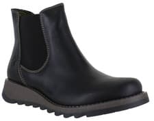 Image of Womens Fly London Salv Wedged Heeled Chelsea Leather Ankle Boots Sizes 4 to 9