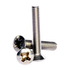Image of M2.5 M3 M4 M5 M6 A2 Stainless Steel Pozi Raised Countersunk Machine Screws
