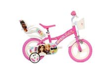 Image of Dino Barbie Kids Adjustable Pink Girls Bike Bicycle 12in Wheel