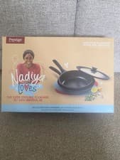 Image of Prestige New In Box. Nadiya Loves Non Sick Aluminium Frying Pan Twin Pack