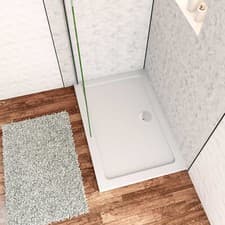 Image of 30mm Slimline Shower Stone Tray Square /Rectangle Various Sizes with Waste Trap