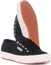 Image of Superga 2750 Cotu Classic Canvas Pumps Women Trainers Navy White RRP £65