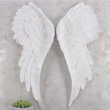 Image of Wall Hanging Pair of Large Glitter Angel Wings Wall Art