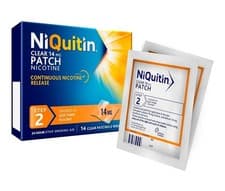 Image of NiQuitin 14 mg Nicotine Patch Step 2 Stop Smoking Aid Therapy 14 Clear Patches