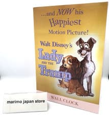 Image of Disney Store Japan Lady and the Tramp 70th Anniversary Light-Up Wall Clock