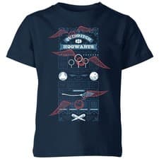 Image of Harry Potter Quidditch At Hogwarts Kids T-Shirt | Official Licensed | Navy