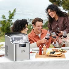 Image of Ice Maker Machine Compact Counter Top Ice Cube Maker 20kg in 24 Hrs