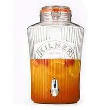 Image of Kilner 8 Litre Drinks Dispenser 8L BPA Free Glass Drip Free Tap Durable Silicone