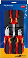 Image of Knipex 00 20 12 Elektro VDE Insulated 3 Piece Plier Set 