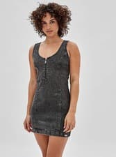Image of Guess Denim Zip Dress BRAND NEW 8 10 12 16