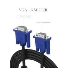 Image of 3M VGA SVGA 15 Pin Male to Male Cable Lead Blue PC TFT LCD Monitor TV Laptop
