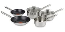 Image of Tefal Elementary 5 Pcs Cookware Frypan Saucepan Set, Induction Compatible