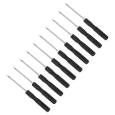 Image of 10pcs Tiny Slotted Screwdriver 1.5mm Flat Head Screw Driver W Non-Slip Grip
