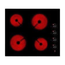 Image of Ceramic Hob 60cm Hardwired with 4 Cooking Zones Rotary Dials Willow WCH60D