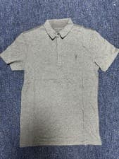 Image of Allsaints Reform Polo Shirt Grey All Saints Mens Polo Size XS