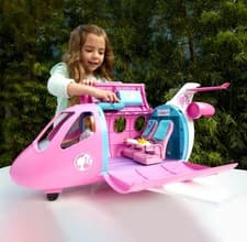 Image of Barbie Dream Plane with Pilot Doll Playset – Travel Toy Set , Plan Set For Kids