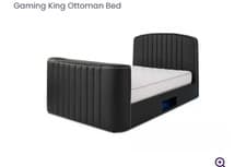 Image of Ultimate Gaming TV Bed Frame Ottoman Storage Built In TV Lift Gaming Bed UK