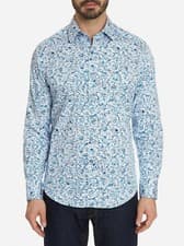 Image of Robert Graham L $228 GARLAND Woven Long Sleeve Classic Fit Sport Shirt, NWT