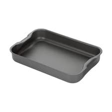 Image of Stellar Roasting Tray With Handles Hard Anodised 30x20cm Ovenware Black Quality