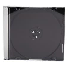 Image of 50 x CD Jewel Cases Slim Black Tray High-Quality Pack of 50 Cases for 1 CD