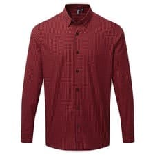 Image of Premier Mens Maxton Check Long Sleeve Shirt  PC3905