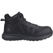 Image of Amblers Safety Mens Boots Fibre Glass Composite Toe Cap Relay Lace Up black UK S