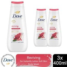 Image of Dove Advanced Care Body Wash Reviving for 24Hrs Renewing Micromoisture, 3x400ml