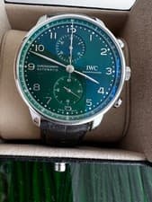 Image of IWC Portugieser Green Dail Men's Watch - IW371615 New 2022