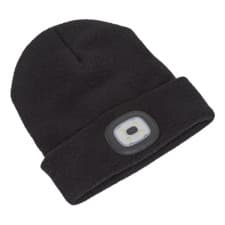 Image of Beanie Hat 4 SMD LED USB Rechargeable | LED185 Sealey New