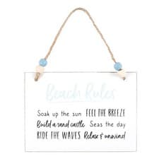 Image of Beach Rules Hanging Sign