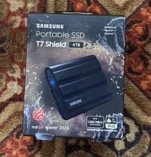 Image of Samsung T7 Shield 4TB NVMe Portable External SSD - Black (MU-PE4T0S)